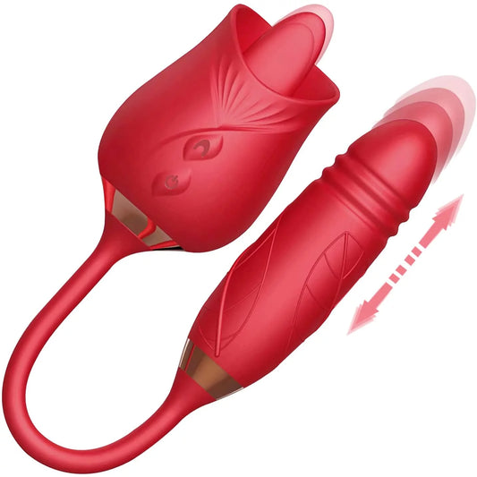 Rose Toy for Woman,Vibrator and Adult Sex Toys with 10 Vibrating Stimulator for Women Couples -