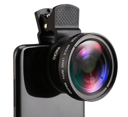 ZORBES® Professional Mobile Phone Lens Attachment 0.45X Wide Angle Lens with & 12.5X Macro HD Clip-on Phone Camera Lens Universal Phone Camera Lens for iPhone/Samsung/Oppo/Realme (SA)