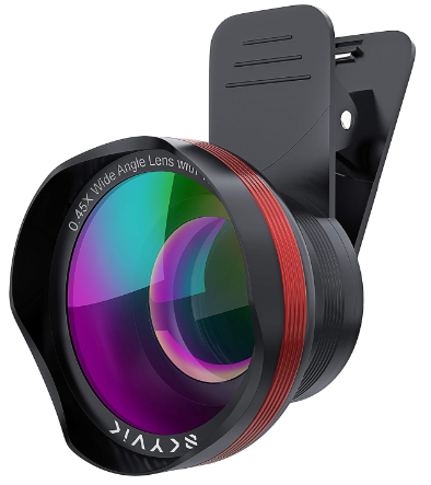 SKYVIK Signi Pro 2 in 1 (Wide+Macro) Clip on Mobile Camera Lens Kit for iPhone, Samsung and Other Smartphones. Black (SA)