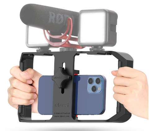 ULANZI U Rig Pro Smartphone Video Rig, Filmmaking Case, Phone Video Stabilizer Grip Tripod Mount for Videomaker Film-Maker Video-grapher for iPhone Xs XS Max XR iPhone X 8 Plus Samsung (SA)