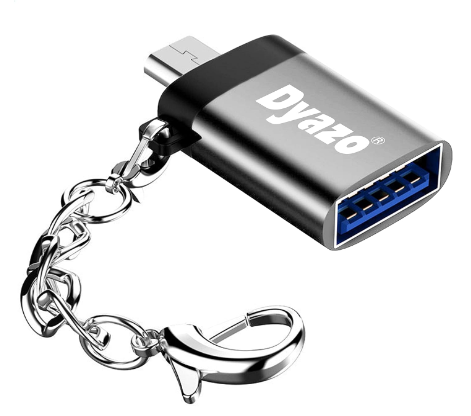 Dyazo Aluminium Portable High Speed Micro USB to USB A Female OTG Adapter/Converter Compatible with Samsung S6 Edje S7 Edge S4 LG G4, Mouse, Keyboard, Flash Drive All Micro O.T.G Enable Devices (SA)