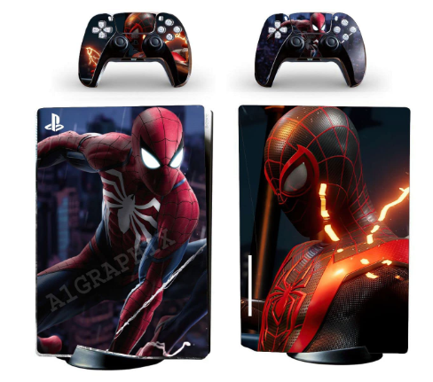 A1GRAPHIX Skin Protector for Console Wrap Sticker Skin with 2 Wireless Controller Decal Sticker (SA)
