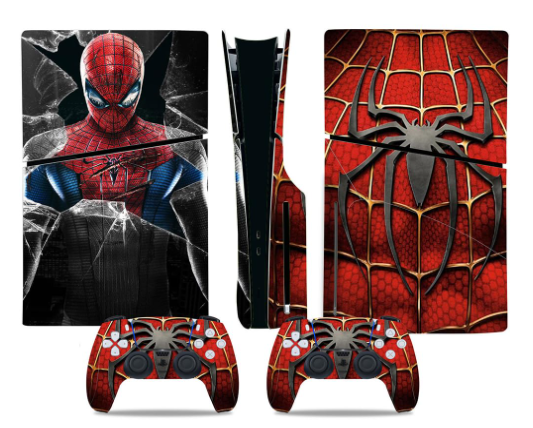 Verilux® Skin Cover Sticker for PS5 CD Disk Version Game Console and Controller Spiderman Themed Skin Cover PVC Sticker Anti-Scratch Sticker for PS5 CD Disk Version (SA)