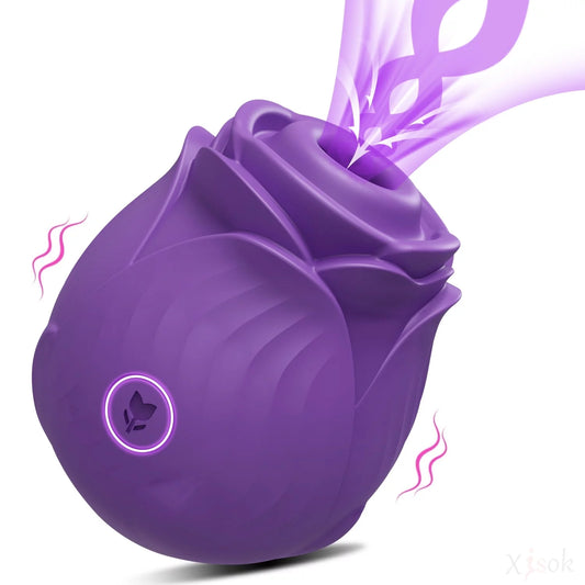 Rose Vibrator for Women,Rose Toy Sucking Vibrator Adult Sex Toys for Women Couples,Purple