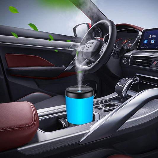 Car Diffuser Desk Humidifiers for Office, 7 Colors Car Diffusers for Essential Oils Mini Car Humidifier, Portable Humidifiers for Travel Humidifiers, Car Oil Diffusers for Essential Oils